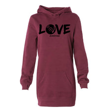 LOVE Music (Black) Hooded Sweatshirt Dress