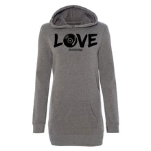LOVE Music (Black) Hooded Sweatshirt Dress