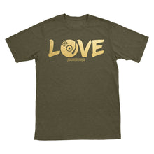 LOVE Music T-shirt in the color Military Green Remix