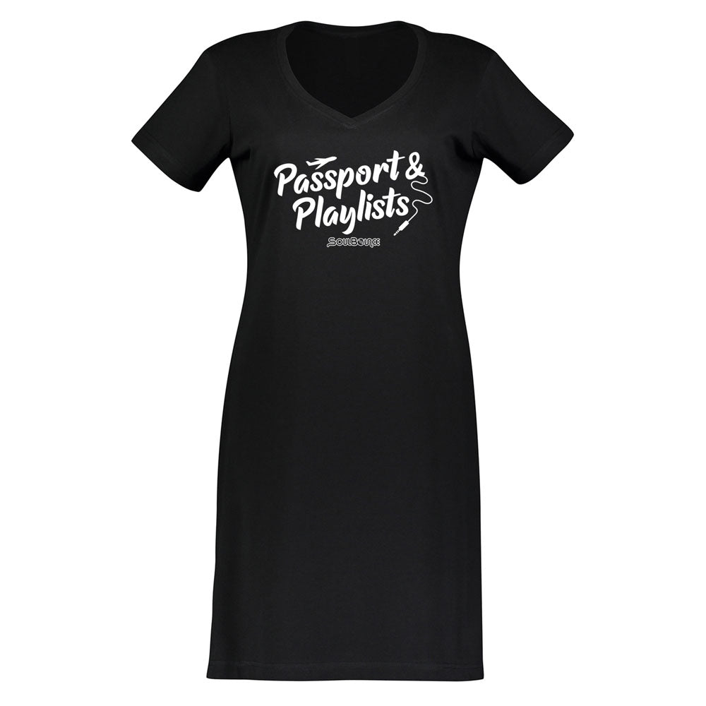Passport & Playlists T-Shirt Dress