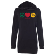 Peace, Love, Music Hooded Sweatshirt Dress