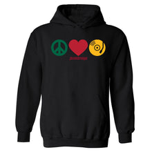 Peace, Love, Music Hooded Sweatshirt