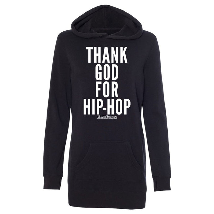 Thank God For Hip-Hop Hooded Sweatshirt Dress